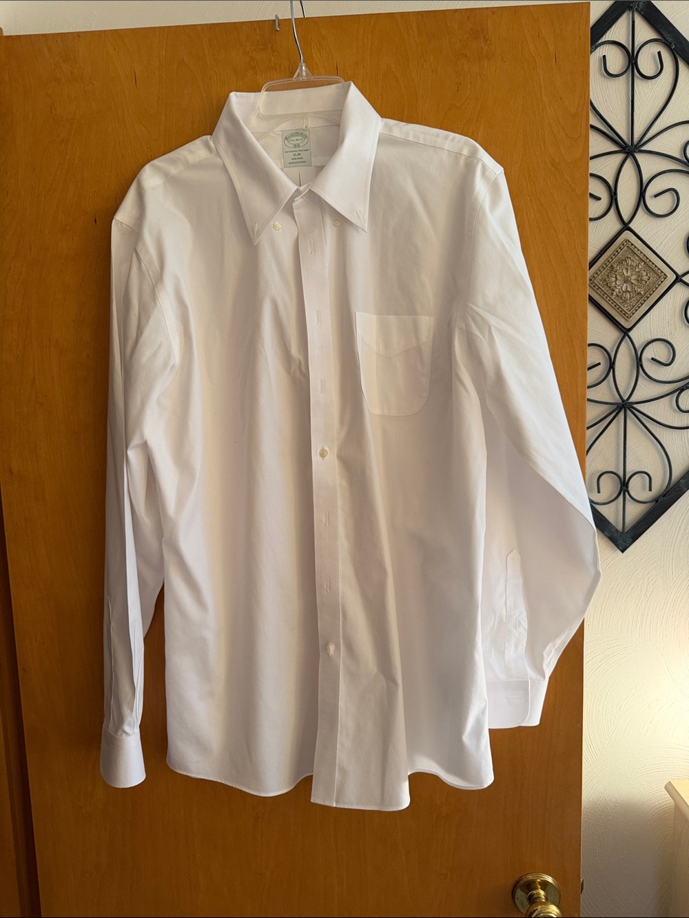 Brooks Brothers White Men's Button-Down Dress Shirt